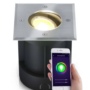 LED Bodenstrahler schwenkbar IP67 eckig mit RGB Farbwechsel - Smart Home Alexa & Google