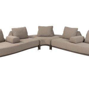 4 Seasons Outdoor Santorini Eck-Lounge-Sofa terre mit Kuschelecke SALE