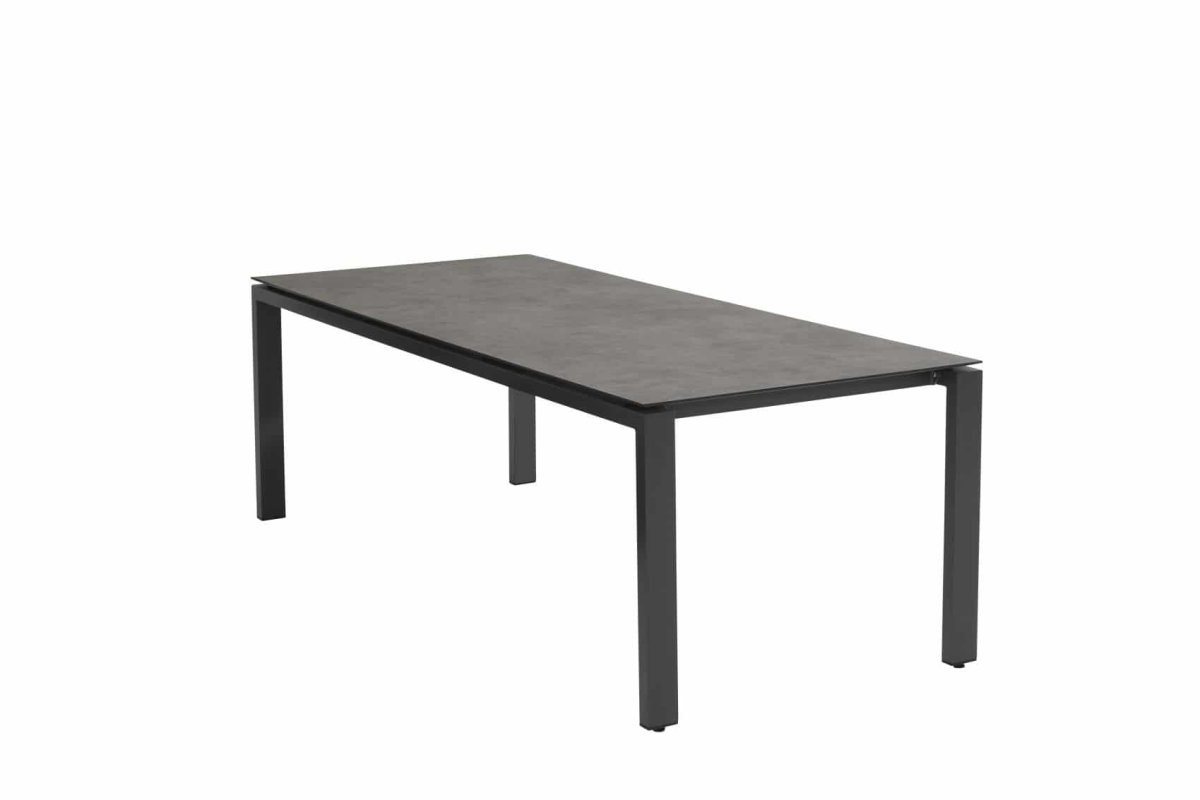 4 Seasons Outdoor Goa Tisch HPL mit Platte dunkelgrau 280 cm