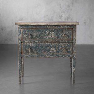 Arezzo Nightstand, Nachttisch in Grey oder Blue, Arte Toscana