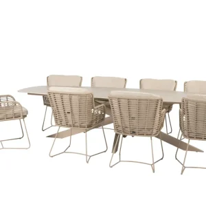 4 Seasons Outdoor Fabrice Gartenmöbel-Set Latte mit prado Tisch 300 cm SALE