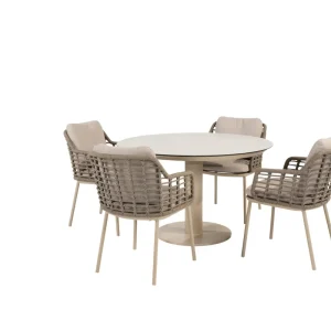Taste by 4 Seasons Puglia Gartenmöbel-Set Terre mit Sarah Tisch – Platte Ø 120 cm SALE