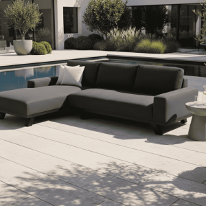 Flow. Easey Chaiselongue-Sofa sooty links