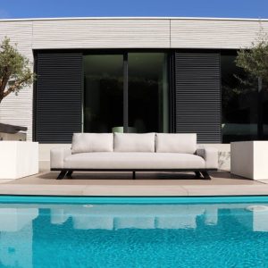 Flow. Easey 3-Sitzer-Lounge-Sofa Graumel chalk