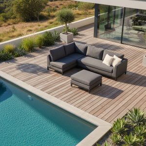 Flow. Square Chaise Sofa sooty links