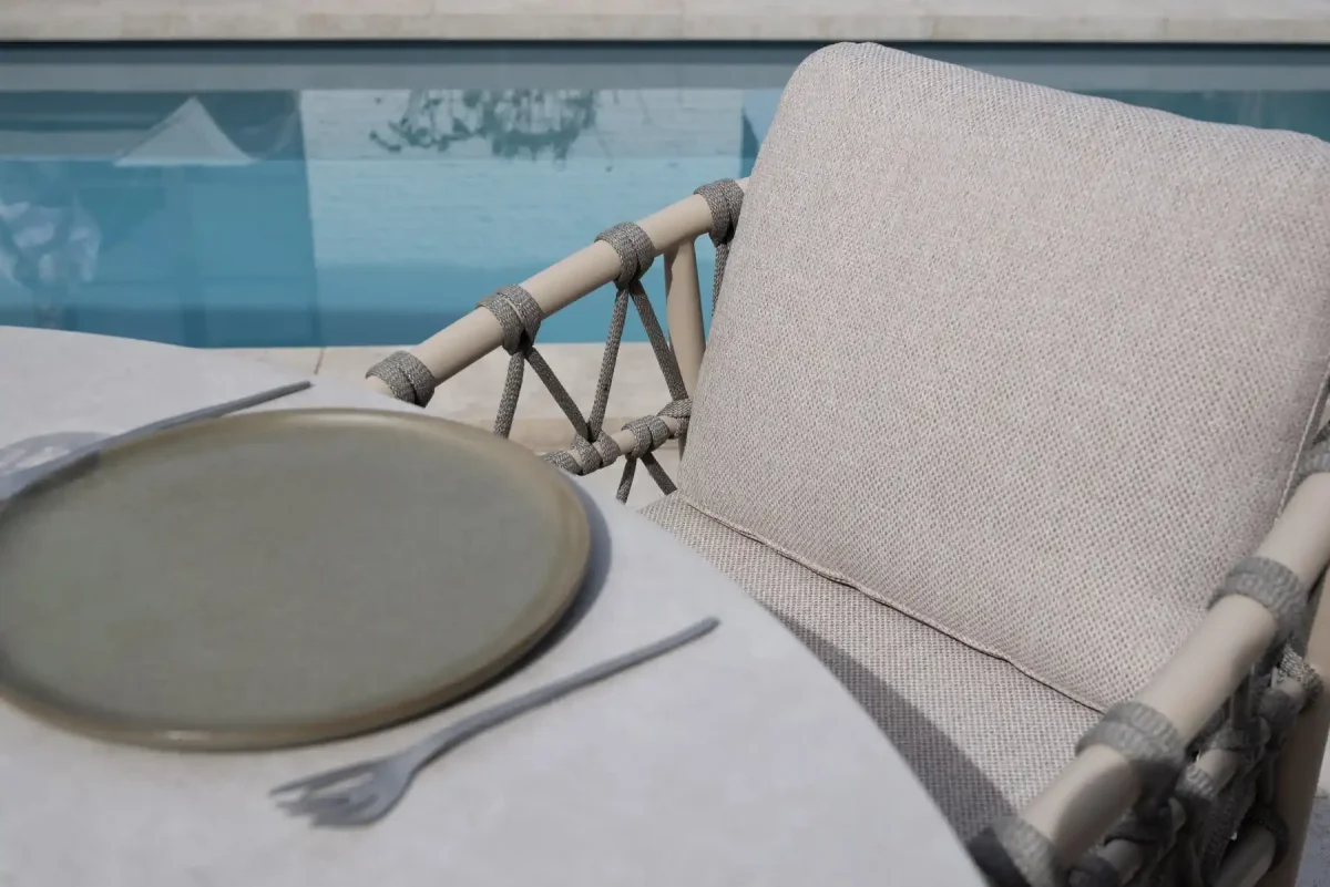 Taste by 4 Seasons Piacenza Gartenset Latte mit Prado-Tisch mit Keramikplatte Ø 160 cm SALE – Bild 6
