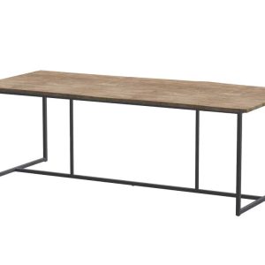4 Seasons Outdoor Quatro Tisch Anthrazit mit Tischplatte aus Robusto-Teakholz 220 cm SALE