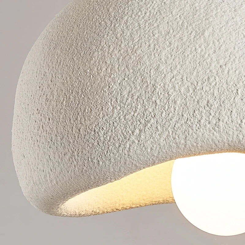 Pendelleuchte aus Kunstharz im Wabi-Sabi-Stil für Wohnzimmer und Flur – Ø 20, 30, 40, 50, 60 oder 80 cm, in Weiß oder Grau – Bild 5