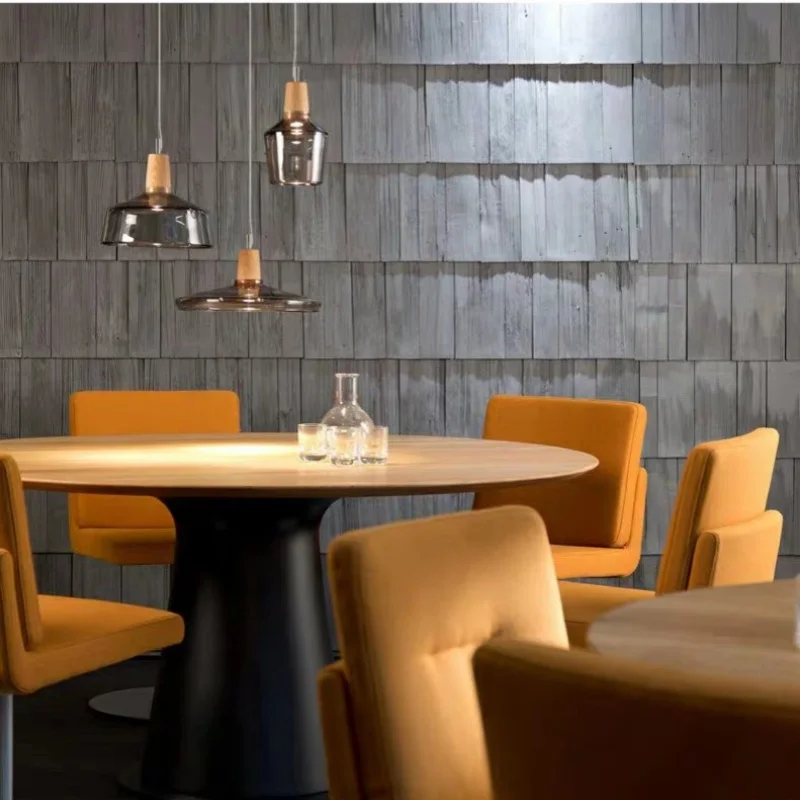 Pendelleuchte aus Massivholz mit Glasschirm im modernen Stil für Wohnzimmer und Schlafzimmer – Klarglas oder Bernsteinglas, Ausführung A oder B – Bild 6