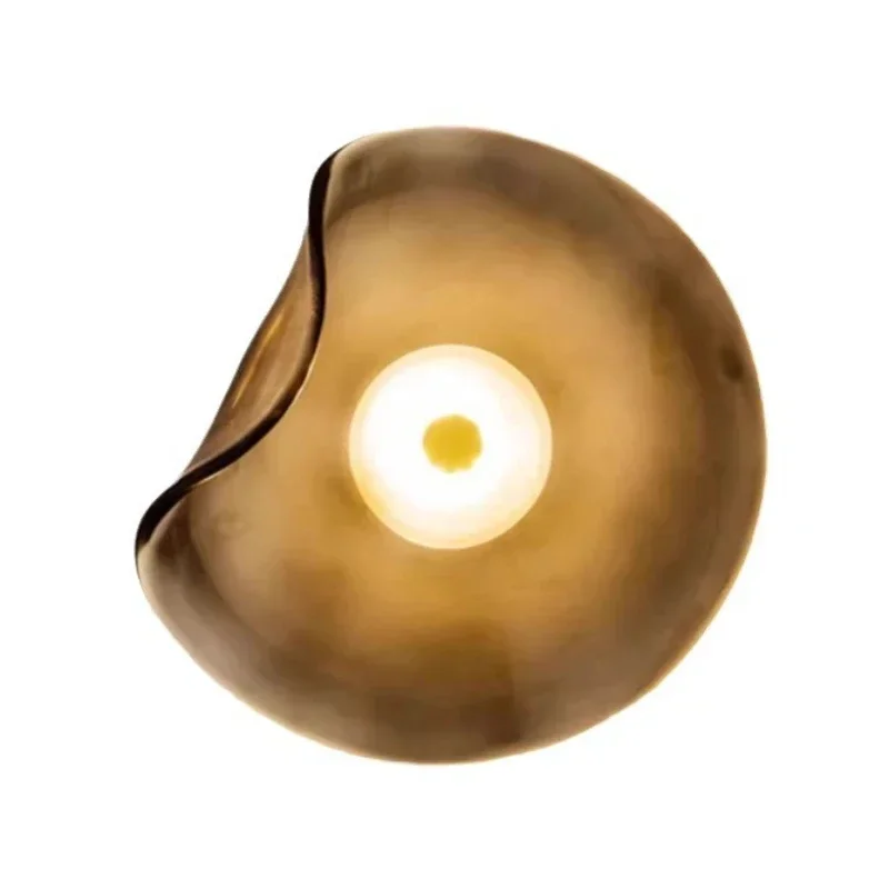 Glas-Wandleuchte in organischer Form für Schlafzimmer und Flur – 25 cm, Grau, Amber oder Blau, Warm- oder Kaltweiß – Bild 7