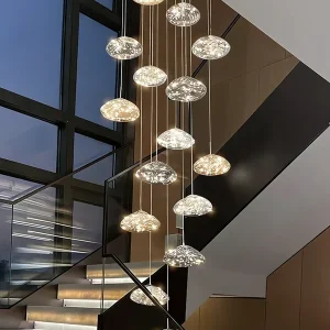 Mehrflammige LED-Pendelleuchte im modernen Stil für Esszimmer und Wohnzimmer – 6-, 8- oder 12-flammig, Kabelabhängung, Fernbedienung, kaltweiß