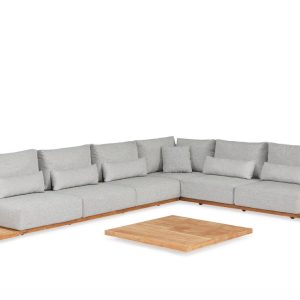 SUNS Aspen Eckbank soft grey Längsseite rechts