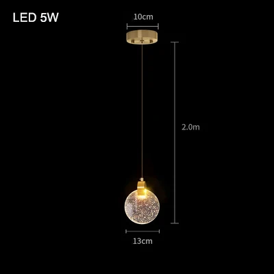 Kristall-Pendelleuchte in Blasenform im modernen Stil für Wohnzimmer und Restaurant – LED, Fernbedienung, 3 Lichtfarben, Gold oder Schwarz – Bild 6