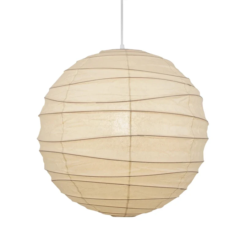 Runde Kugel-Pendelleuchte im Wabi-Sabi-Stil – Ø 30 cm, Kugelform, E27-Fassung, LED, drei umschaltbare Lichtfarben – Bild 5