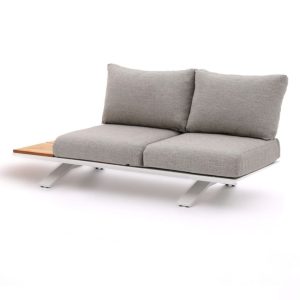 Suns Stockholm Zweisitzer-Sofa mattweiß mit Sunproof-Kissen softgrau * Sale *
