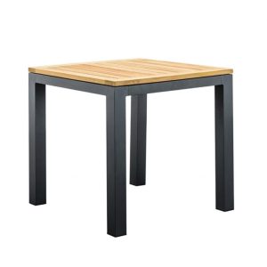 Suns Monte Vari Loungetisch Anthrazit mit Teakholzplatte 90 x 90 cm Sale
