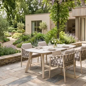 Taste by 4 Seasons Piacenza Gartenset mit Manolo Tisch mit bedruckter Keramikplatte 180 cm SALE