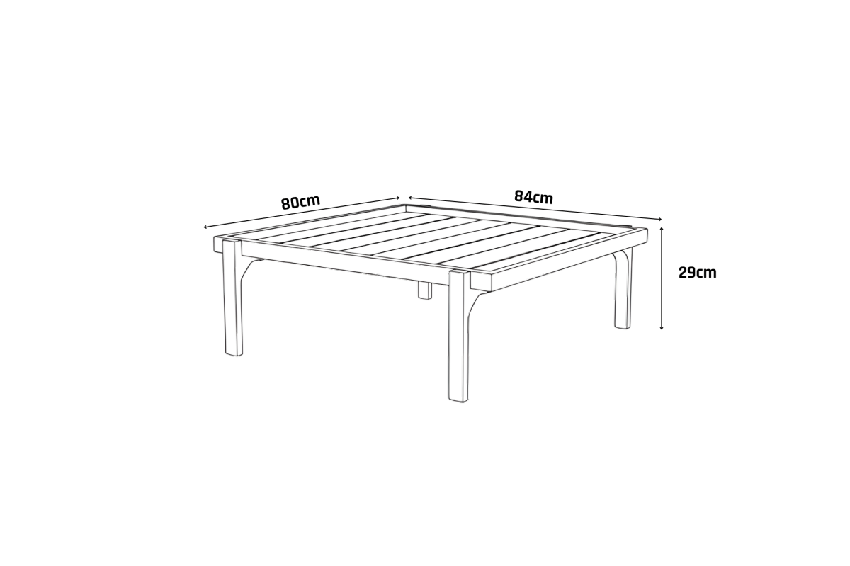 Flow Vice Aluminium-Loungetisch 84 x 80 cm weiß – Bild 4