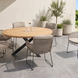 4 Seasons Outdoor Aprilla Esstischgarnitur pure mit Prado-Tisch Ø 160 cm * Sale *