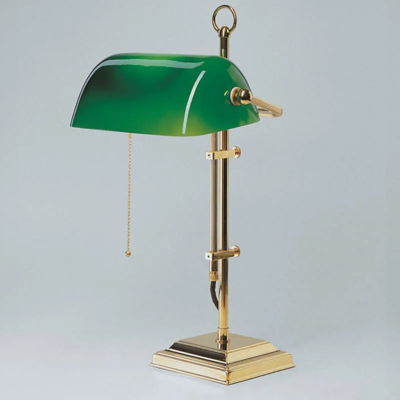 BERLINER MESSINGLAMPEN Bankerleuchte W2-99 gr P