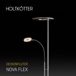 Holtkötter Nova Flex LED-Deckenfluter mit Leselampe