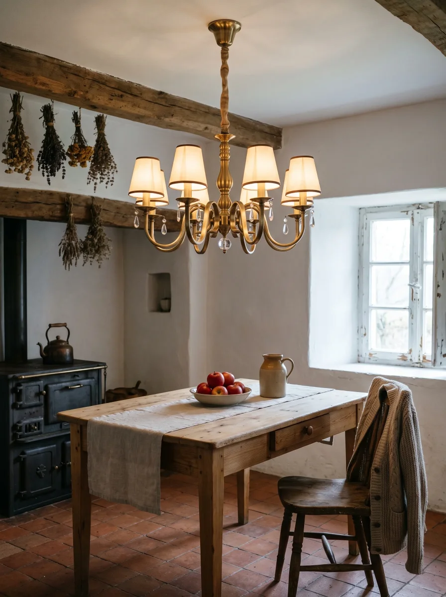 Klassischer LED-Kronleuchter im europäisch-rustikalen Stil für Wohnzimmer und Esszimmer – 1-, 5- oder 10-flammig, E14, 230 V – Bild 8