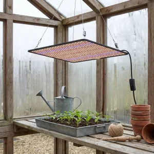 Ultraflache LED-Pflanzenlampe 40 W mit Vollspektrum für Anzucht und Pflanzzelt – Panel für Setzlinge und Kräuter, als 1er bis 3er Set