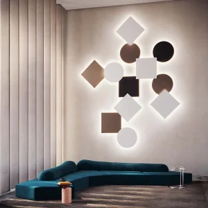 Lodes Puzzle Mega square small LED-Wandleuchte